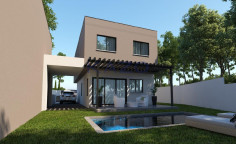 Contemporary four bedroom home with pool in Erimi 