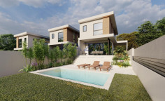 Modern detached house with sea view Agios Tychonas 