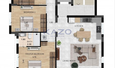 Modern top floor apartment in lively Agios Athanasios 
