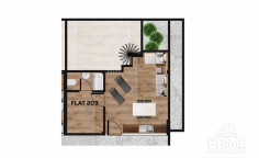 Spacious 2 bed penthouse for sale in Livadia