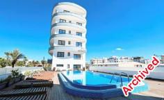 Spacious 2 bedroom furnished apartment with swimming pool for sale in Larnaca
