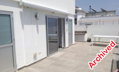 Top floor apartment with roof gardens in Drosia 