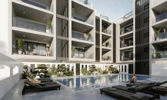 Luxury 1 bedroom apartment with swimming pool for sale in Verginas