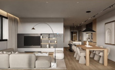 Spacious 2 bedroom apartment with swimming pool for sale in Oroklini
