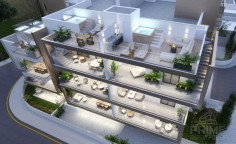 Large 2 bedroom penthouse with swimming pool for sale in Livadia