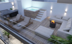 Large 2 bedroom penthouse with swimming pool for sale in Livadia