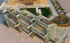 Modern commercial building with gym in Polemidia Kato 