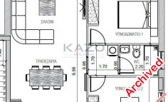 Spacious 2 bedroom apartment for rent with sea view in Agios Athanasios 
