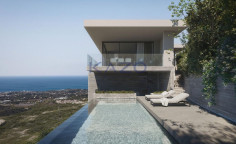 Spacious villa with sea view and pool in Tremithousa, Paphos 