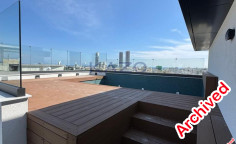 Modern top floor apartment with pool in Agios Nicolaos 