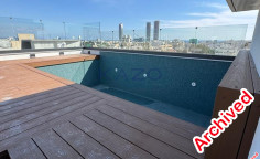 Modern top floor apartment with pool in Agios Nicolaos 