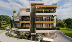 Stunning top floor apartment with sea view and pool 
