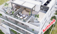 Two bedroom top floor apartment with roof garden for sale in Panthea area 