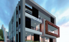 Under construction luxury three bedroom penthouse with roof garden for sale in Ayia Fyla area 