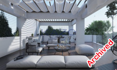 Two bedroom top floor apartment with roof garden for sale in Kato Polemidia 