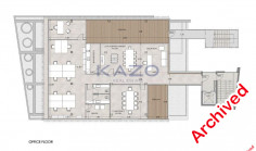 Top floor 225m2 office rent in Columbia center 