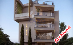 Luxury apartment under construction with sea view in Agios Athanasios 