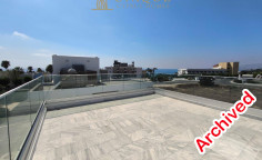 Modern sea front villa in Chloraka with pool 