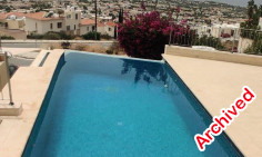Pegeia villa with sea view and pool rental 