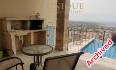 Pegeia villa with sea view and pool rental 