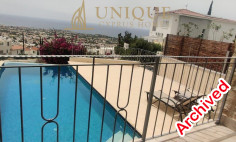Pegeia villa with sea view and pool rental 