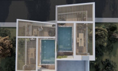 Modern apartments with roof garden and swimming pool 