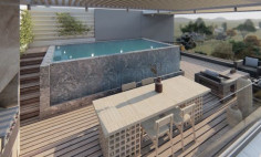 Modern apartments with roof garden and swimming pool 
