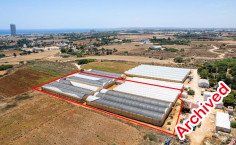 Agricultural field with greenhouses in Agia Napa, Famagusta 
