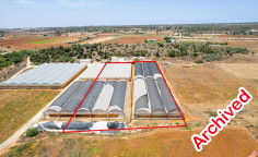 Agricultural field with greenhouses in Agia Napa, Famagusta 