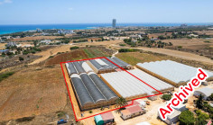 Agricultural field with greenhouses in Agia Napa, Famagusta 