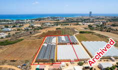 Agricultural field with greenhouses in Agia Napa, Famagusta 