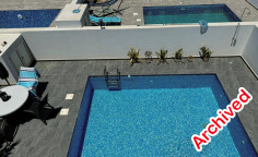 Large 3 bedroom furnished house with swimming pool to rent in Oroklini