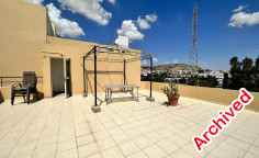 2 bedroom penthouse apartment in Oroklini with spacious veranda 