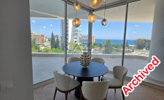 Modern seafront apartment with gym in Mouttagiaka 