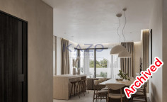 Modern Deryneia villa with pool sea view 