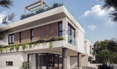 Modern Deryneia villa with pool sea view 