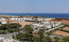 Modern Deryneia villa with pool sea view 