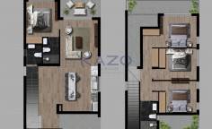 Modern Deryneia villa with pool sea view 