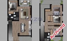 Modern Deryneia villa with pool sea view 
