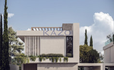 Modern Deryneia villa with pool sea view 