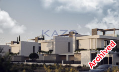 Modern Deryneia villa with pool sea view 