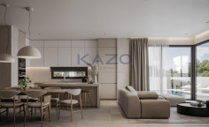 Modern Deryneia villa with pool sea view 