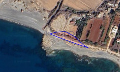 Large sea front plot for sale in Ormideia , Larnaca