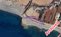 Large sea front plot for sale in Ormideia , Larnaca