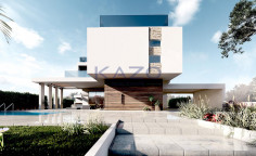 Modern Pyla villa with sea view and pool 