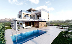 Modern Pyla villa with sea view and pool 