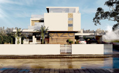 Modern Pyla villa with sea view and pool 