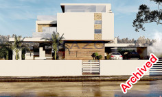 Modern Pyla villa with sea view and pool 