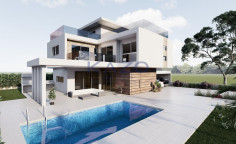Modern Pyla villa with sea view and pool 