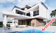 Modern Pyla villa with sea view and pool 